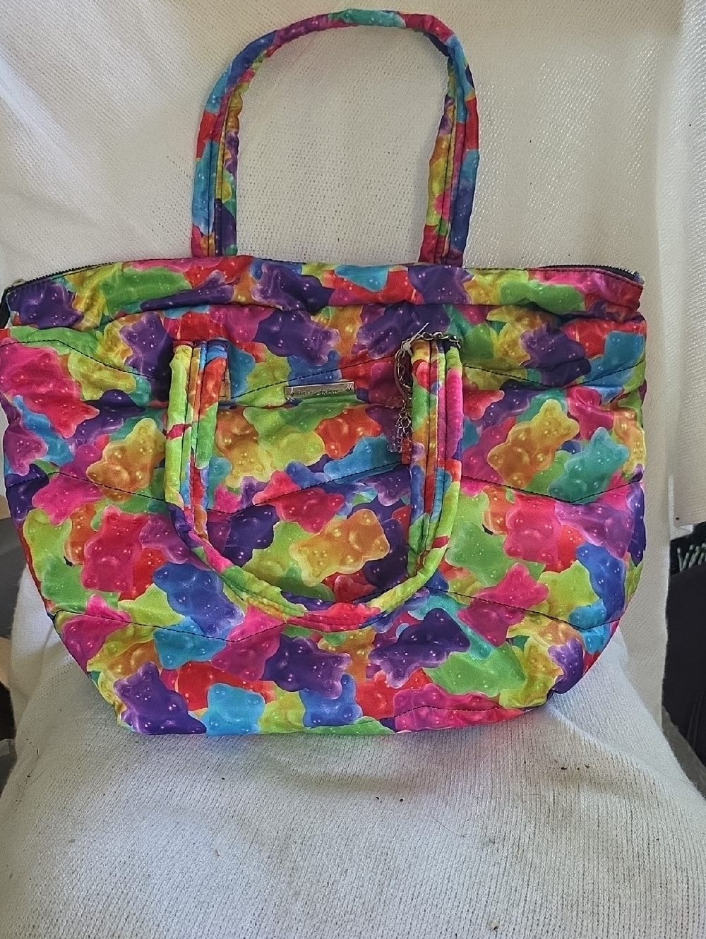 Betsey Johnson Colorful Gummy Bear Print Tote. NWT